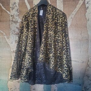 Avon Fashions Metallic Scroll Print Blouse